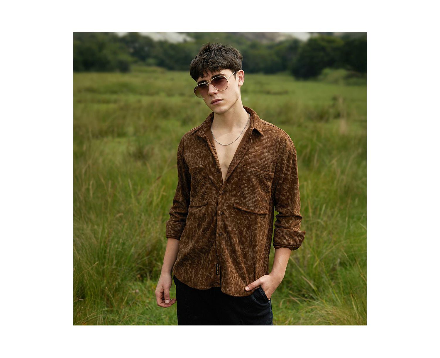 Men's Faded Corduroy Oversized Shirt