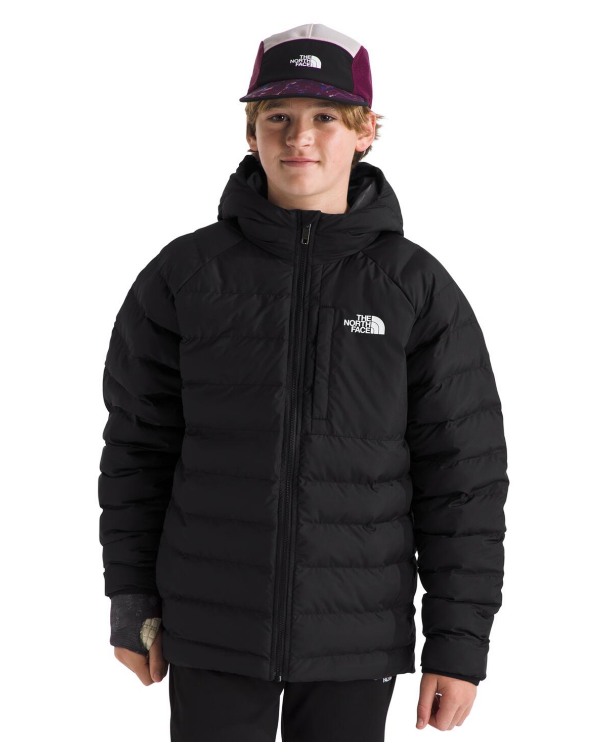 The North Face Kids' Perrito Reversible Water Repellent Jacket In Black