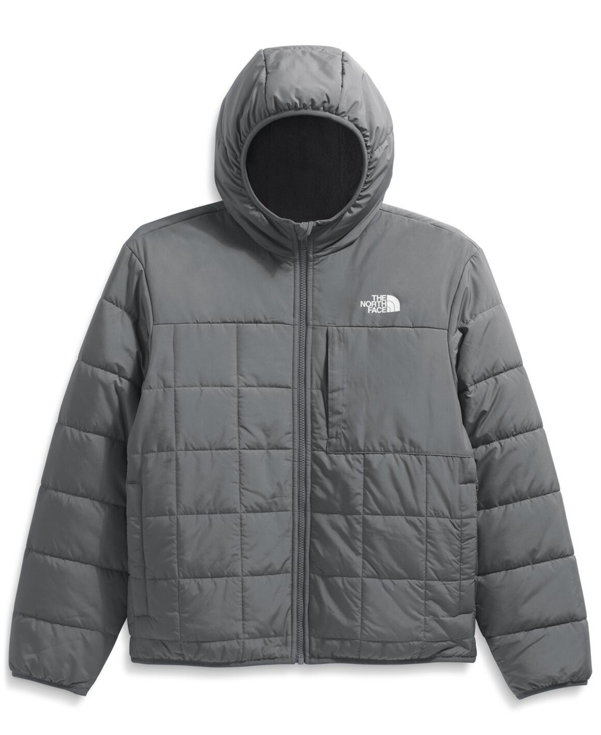 The North Face Big Boys Reversible Shasta Full-zip Hooded Jacket In Gray