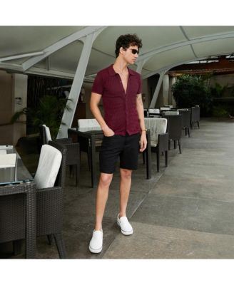 Men's Argyle-Knit Slim-Fit Shirt