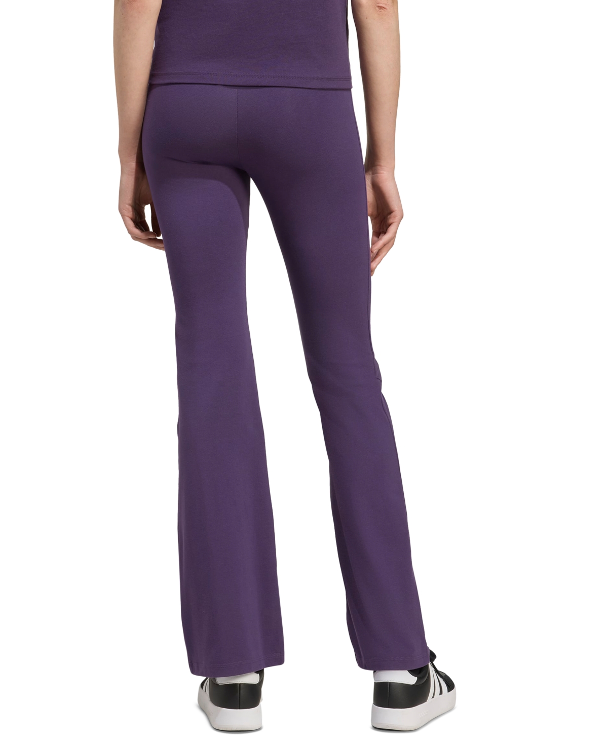 Adidas Originals Women's Essentials Small Logo Flared Leggings In Purple