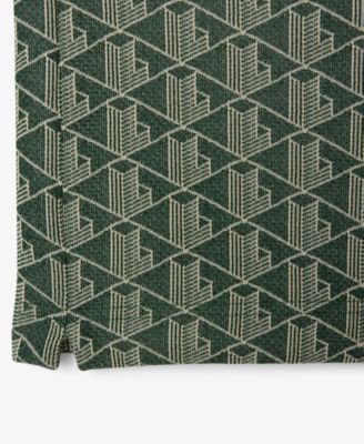 Men's Classic Fit Monogram Jacquard Polo Shirt