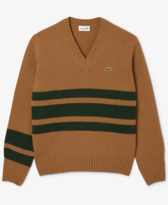 Lacoste - Men's Striped V-Neck Sweater