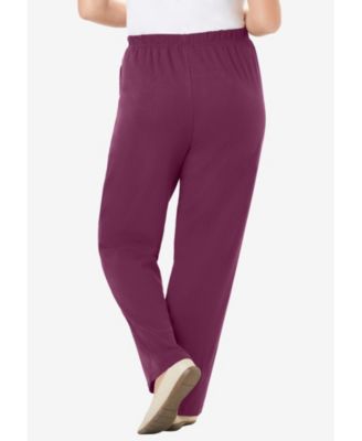 Women's Within Tall 7-Day Knit Ribbed Straight-Leg Pull-On Pants