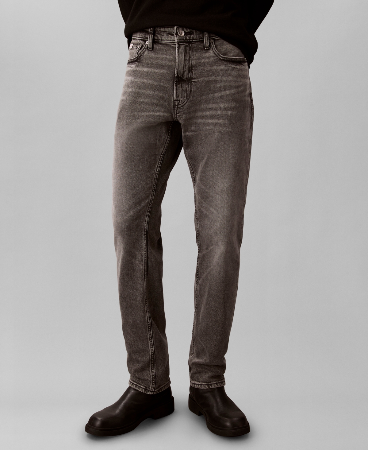 Calvin Klein Men's Slim Fit Stretch Jeans In Black
