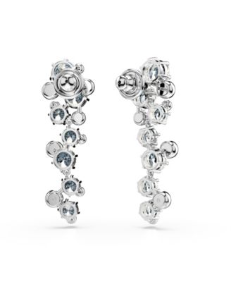 Constella  Rhodium Plated Drop Earrings