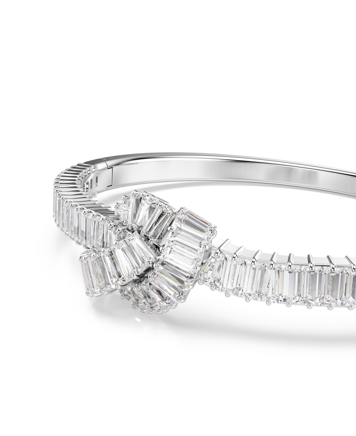 Swarovski Swaroski Matrix Rhodium Plated Bangle In Metallic