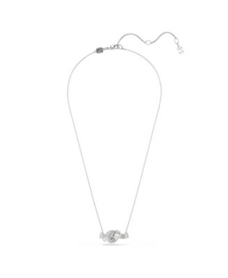 Matrix Rhodium Plated Pendant Necklace