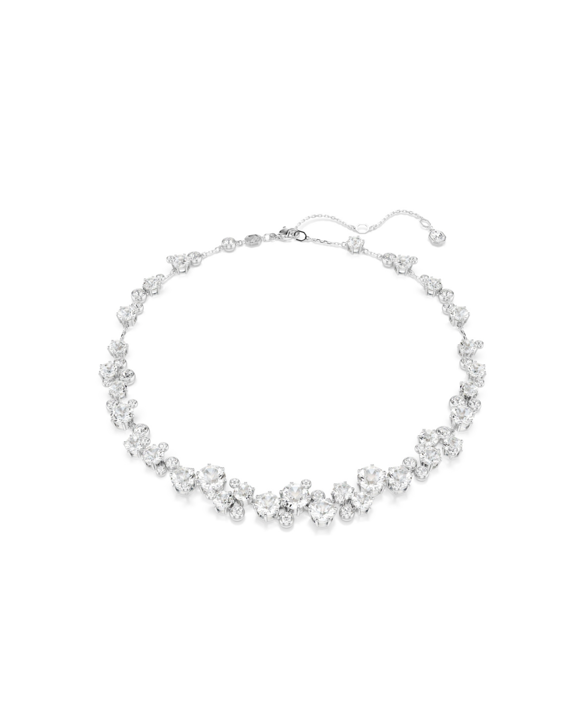 Swarovski Constella Rhodium Plated Necklace In White