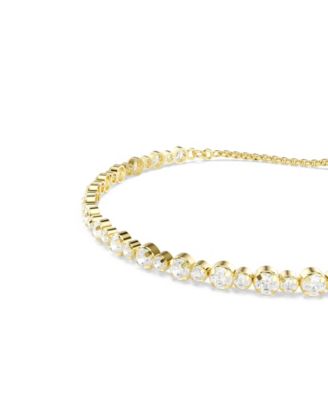 Swaroski Matrix Gold-Tone Plated Tennis Bracelet