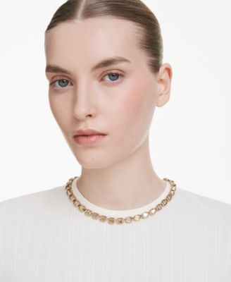 Millenia Gold-Tone Plated Tennis Necklace