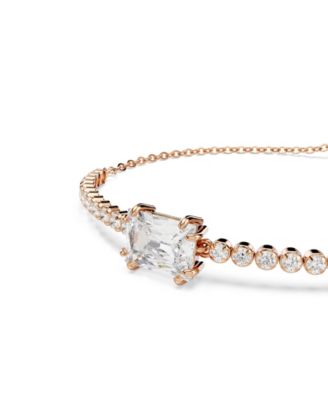 Swaroski Matrix Metal-tone Plated Tennis Bracelet