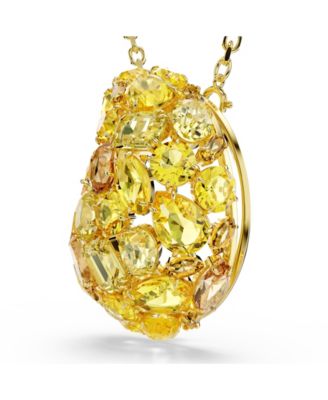 Gema Gold-Tone Plated Brooch anf Pendant Necklace