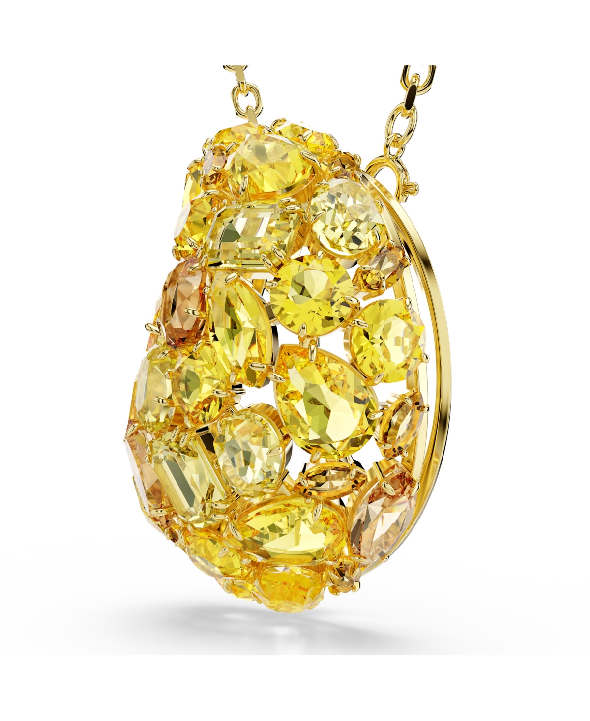 Swarovski Gema Gold-Tone Plated Brooch anf Pendant Necklace