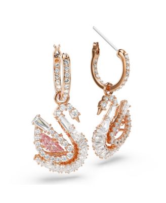 Swan Pink Drop Earrings