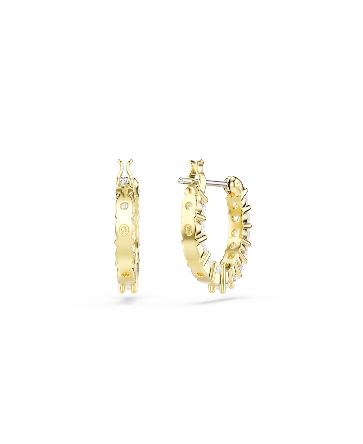 Swarovski Matrix Vittore Gold-tone Plated Hoop Earrings In Gold