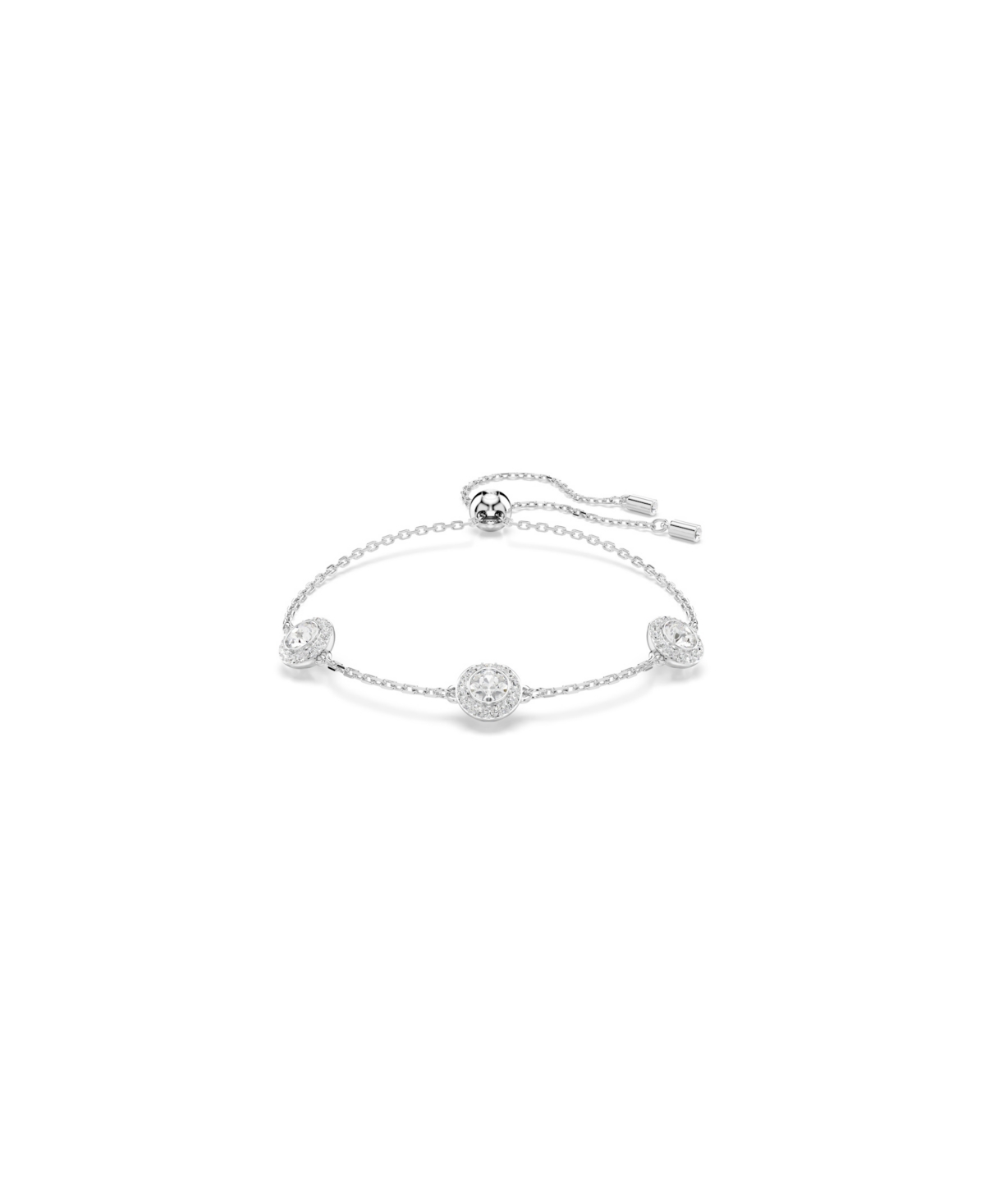 Swarovski Una Crystal Rondelle Angelic Chain Bracelet In Silver
