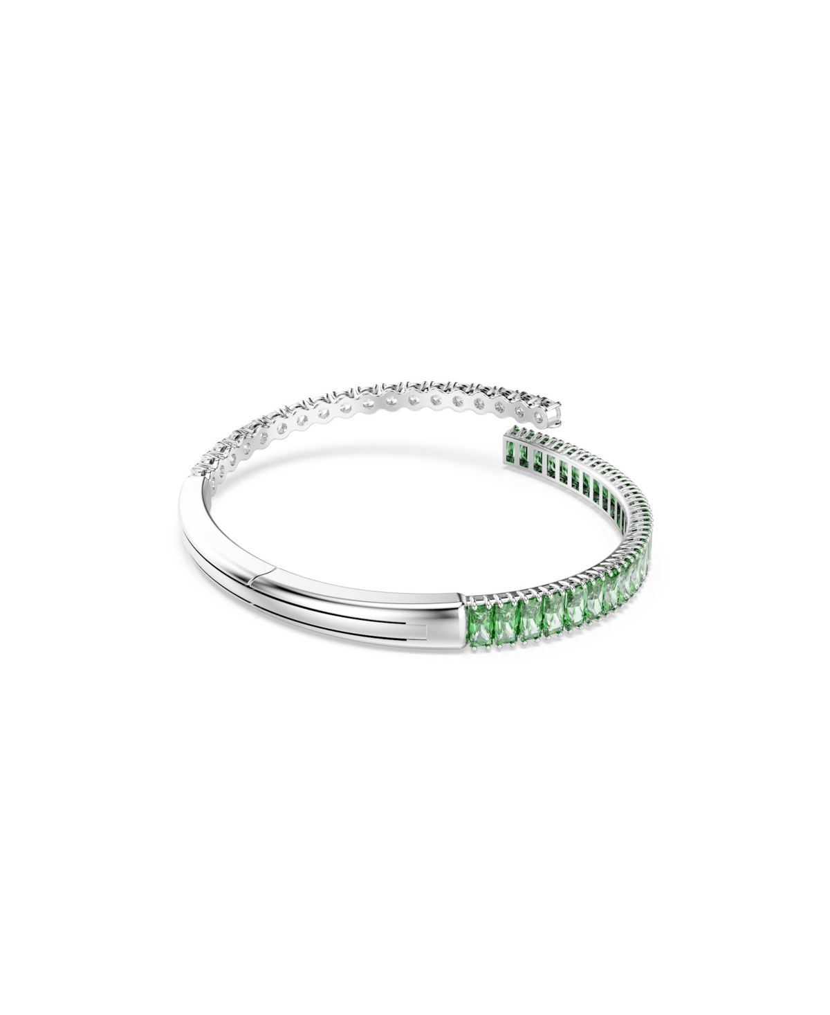 Swarovski Matrix Emerald-stone White-stone Bracelet In Metallic