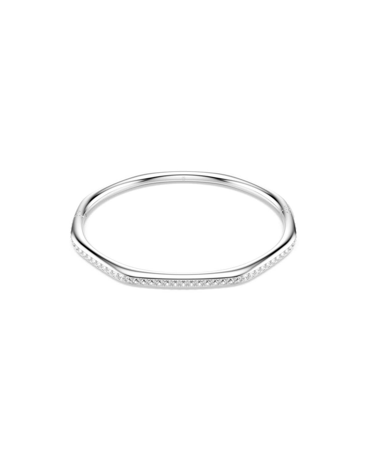 Swarovski Swaroski Dextera Rhodium Plated Bangle In Silver