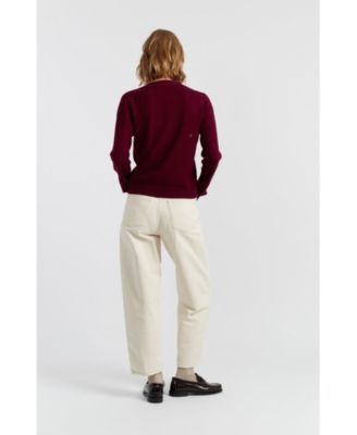 Women's Wool-Cashmere Snoopy Peekabow Cardigan