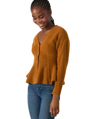 Women's Courtney V-Neck Peplum Sweater