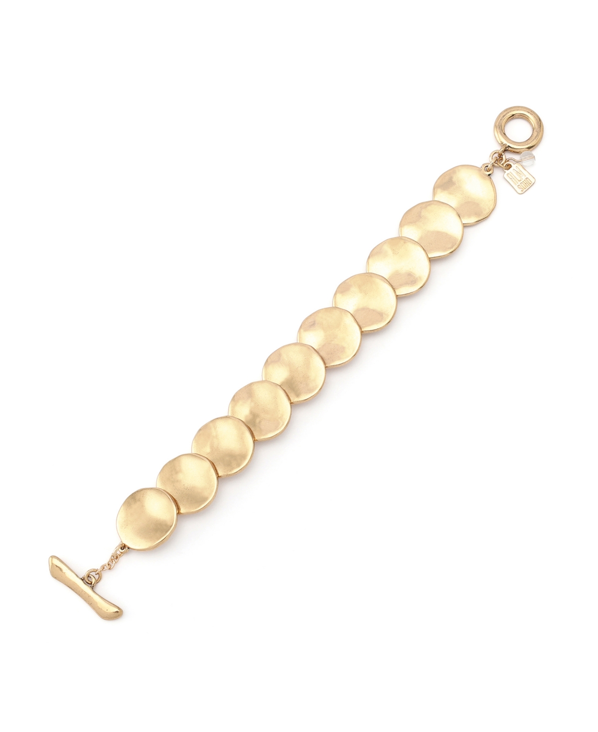 Robert Lee Morris Soho Gold Heirloom Charms Disc Bracelet In Gold
