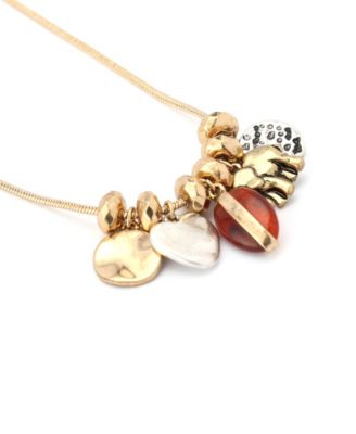 Gold Heirloom Charms Bib Necklace