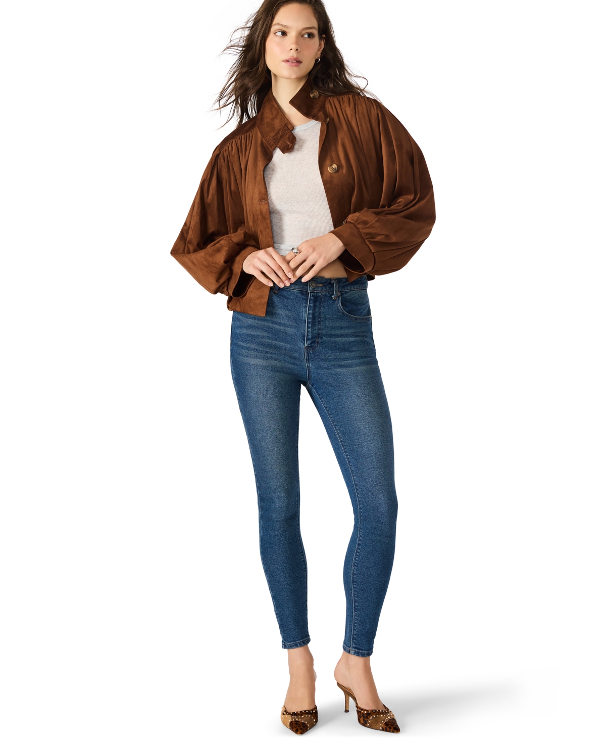 Steve Madden Deirdra Jacket In Brown