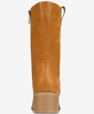 Women's Inezz Mid Shaft Faux-Leather Boots, Macy's Exclusive