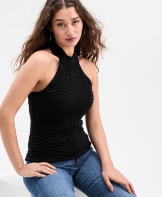 Women's Serina Chevron-Ribbed Halter Sweater