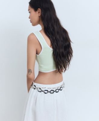 Women's Contrasting Trim Knitted Top