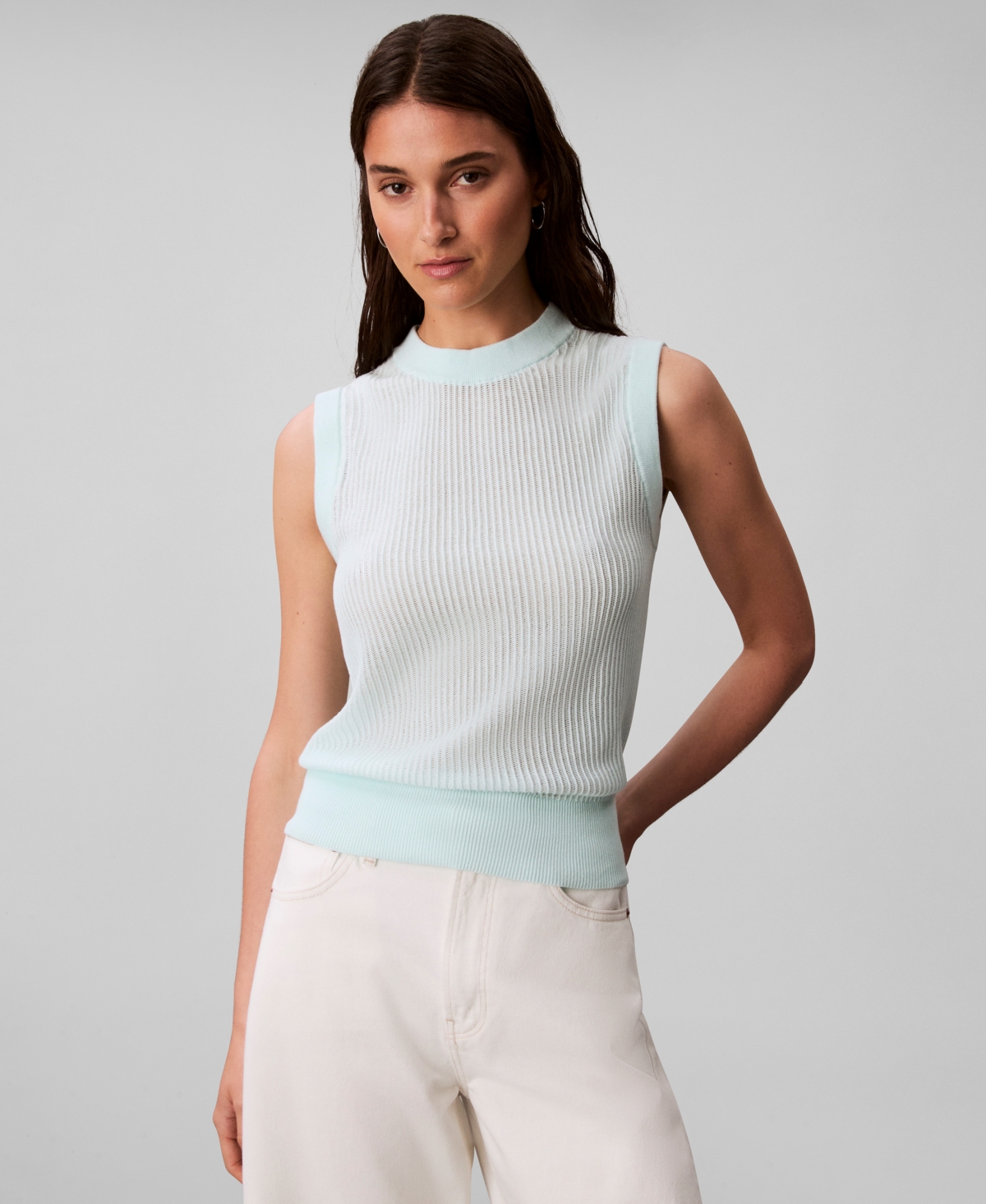 Calvin Klein Women's Mesh Sweater Vest