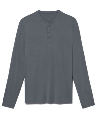 Men's Second Skin Long-Sleeve Henley T-Shirt