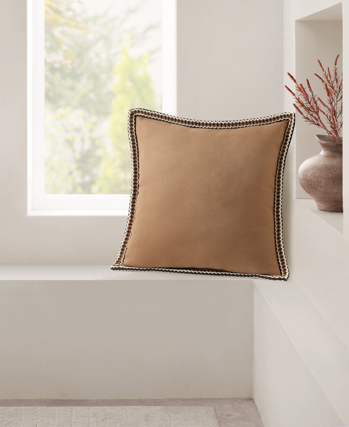 Ugg Kirkwood Braid Decorative Pillow, 20" X 20" In Brown