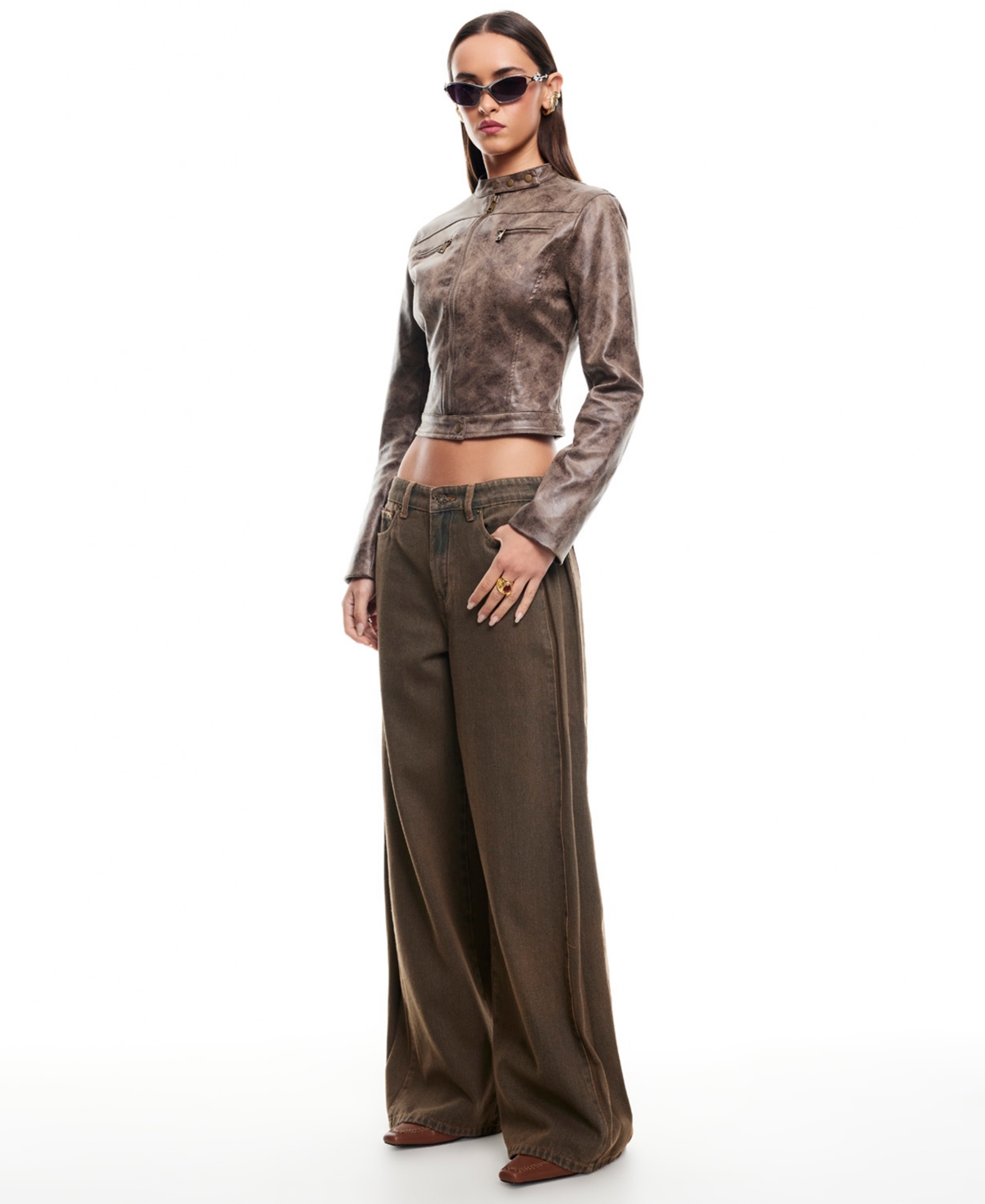 Lioness Women's Bella Moto Jacket In Brown