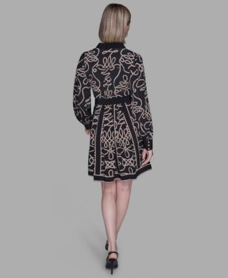 Women's Printed Long Sleeves Dress