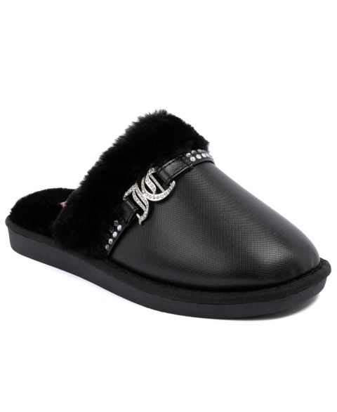 Женские тапочки Juicy Couture Kuffington Closed Toe Slipper, цвет: Чёрный