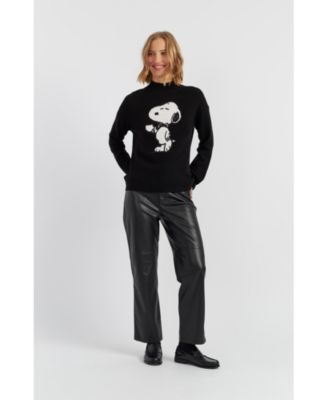 Women's Wool-Cashmere Tea Time Snoopy Sweater