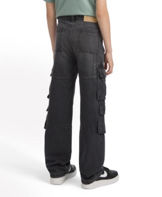 Boys Baggy Denim Cargo Pants 