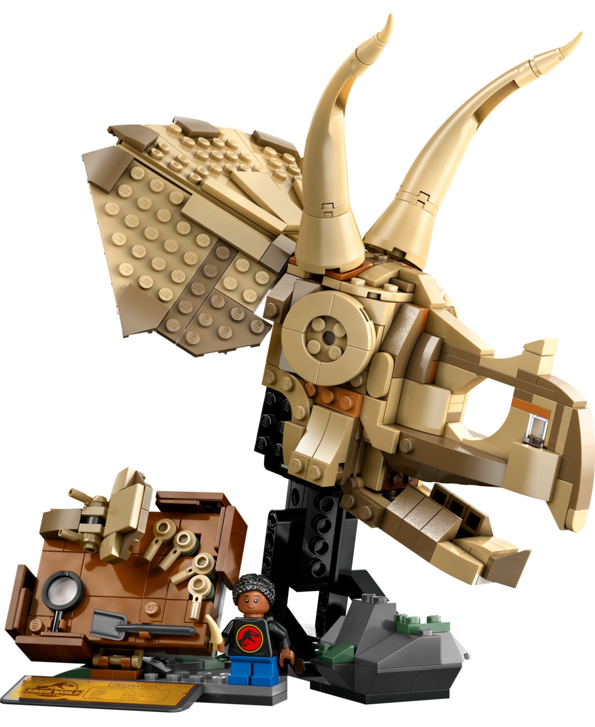 Lego Jurassic World Dinosaur Fossils Triceratops Skull Model Set In Multi