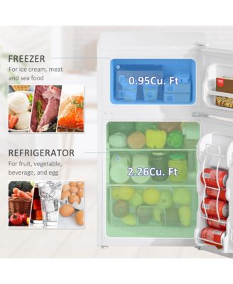 3.2 Cu.Ft Mini Fridge with Freezer and Adjustable Shelf,