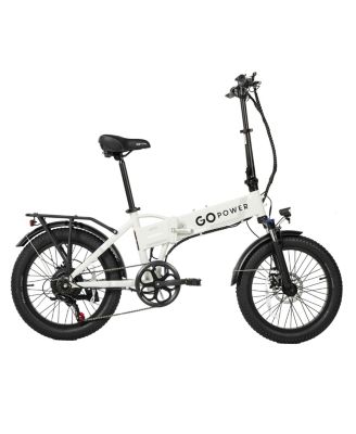 GoExpress V2 Folding Electric Bike 20mph Max Speed & 750W Motor | White