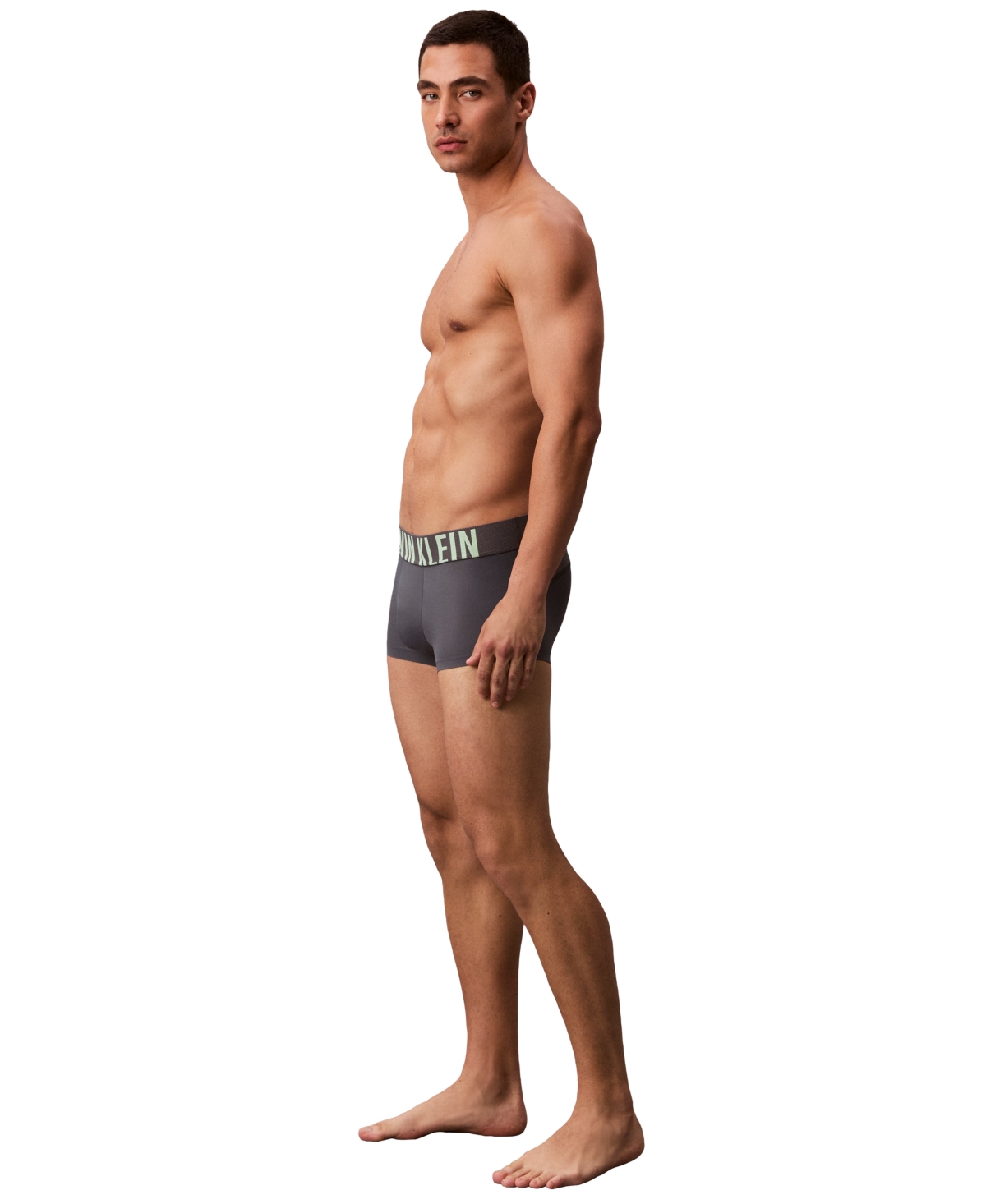 Calvin Klein Men's Intense Power Low-rise Trunks In Gray