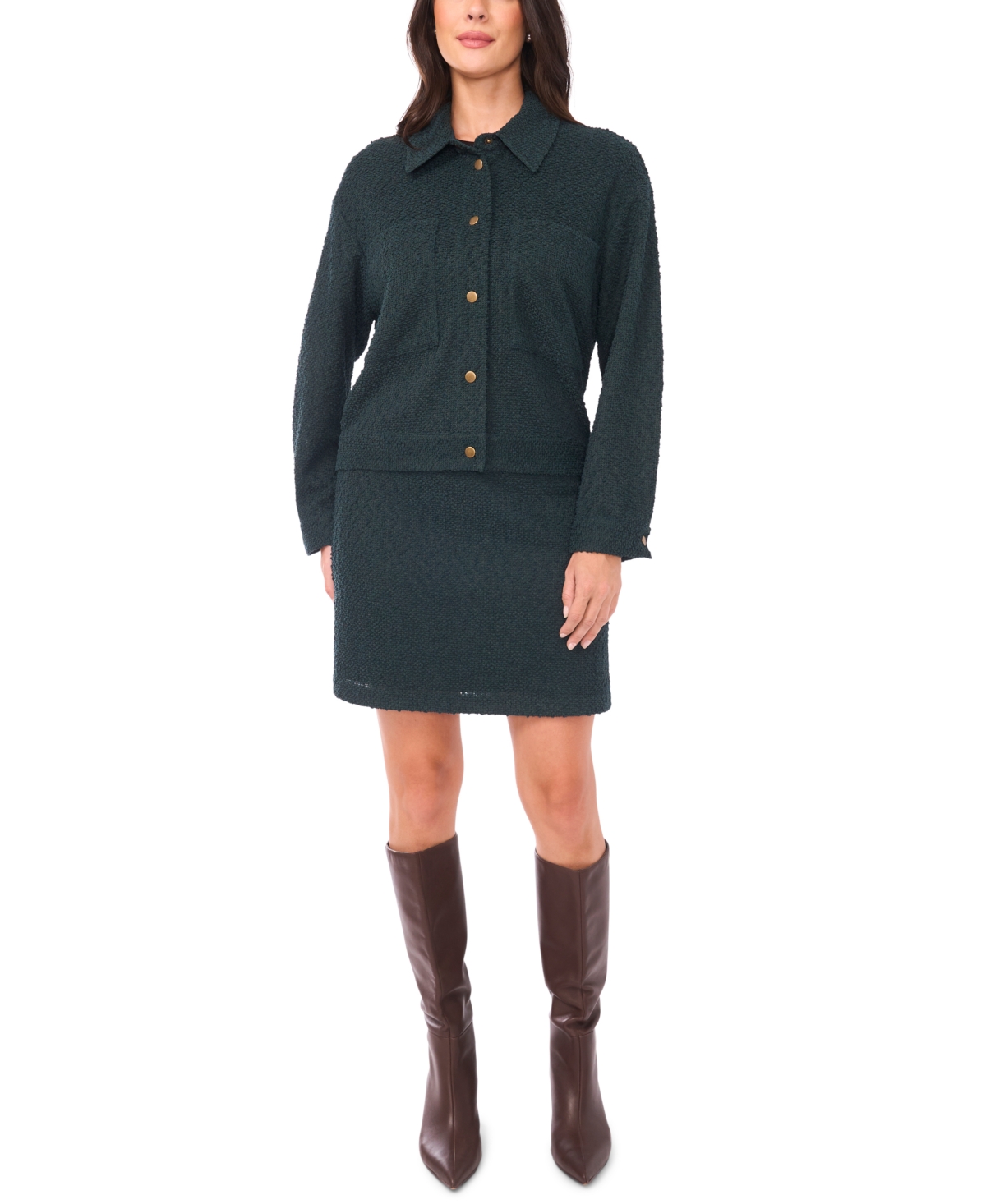 Vince Camuto Tweed Jacket In Blue