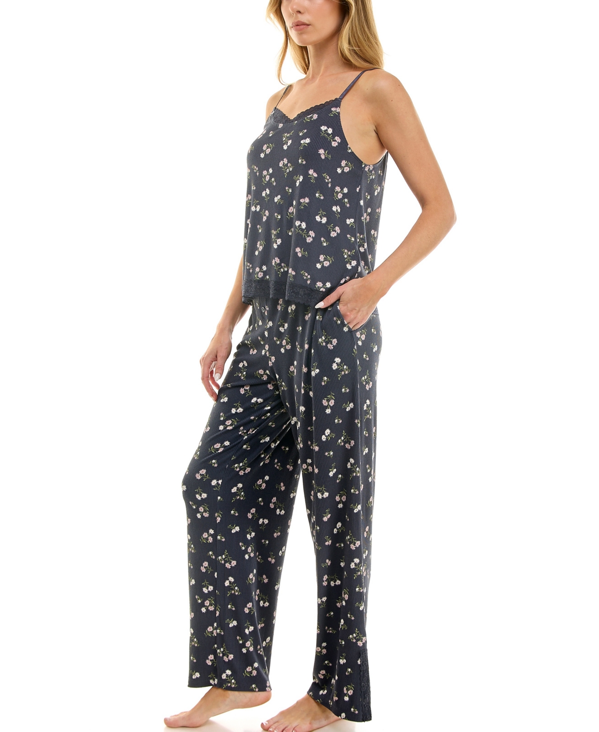 Roudelain Women's 2-Piece Pull On Cami Top and Pants Set