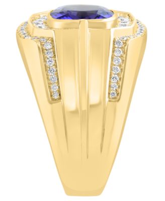 Diamond (3/4 ct. t.w.) and Tanzanite (2-7/8 ct. t.w.) Ring in 14K Gold