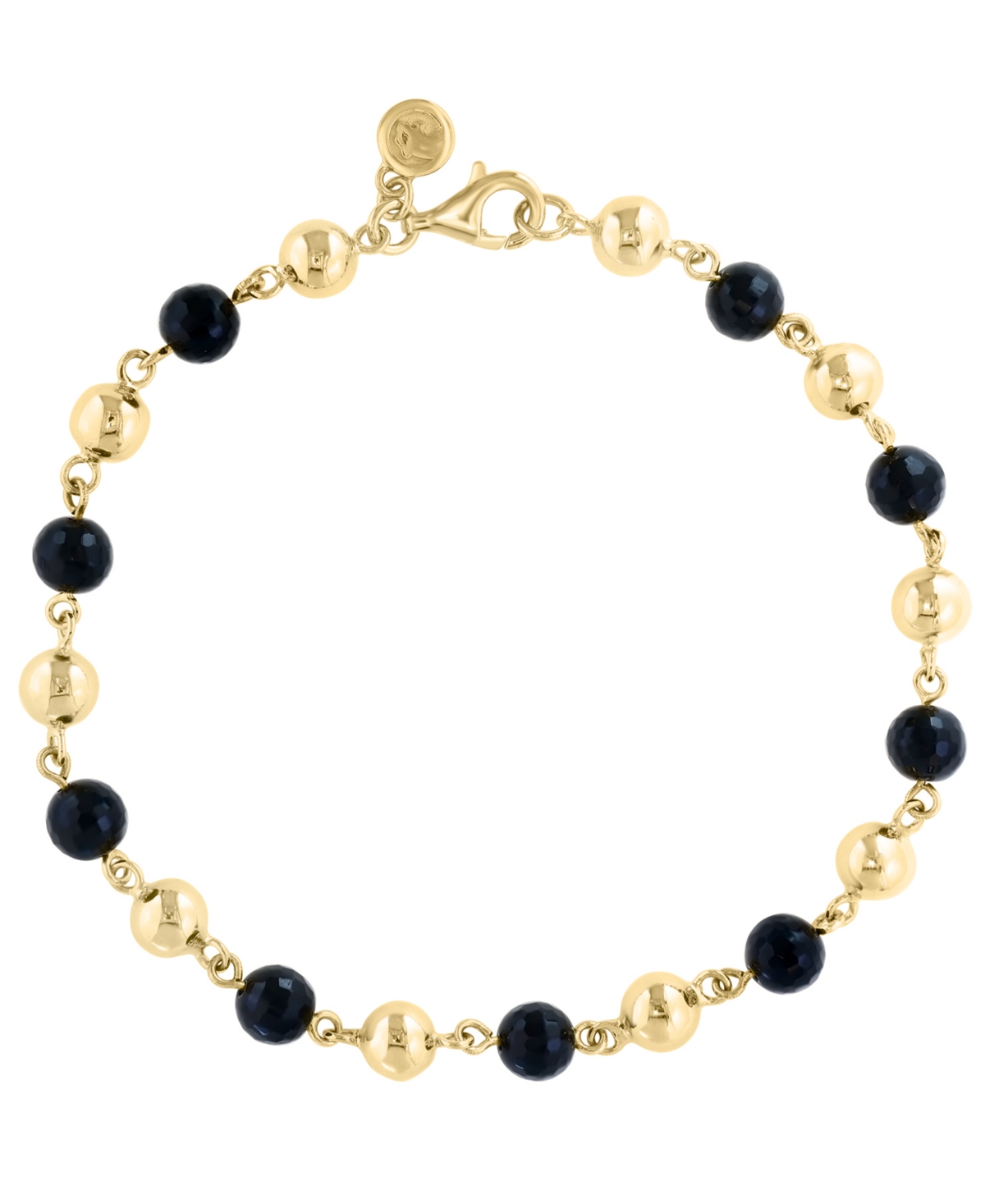 Effy Collection Black Agate Bracelet (13-1/2 Ct. T.w.) In Gold Plated Silver In Gold