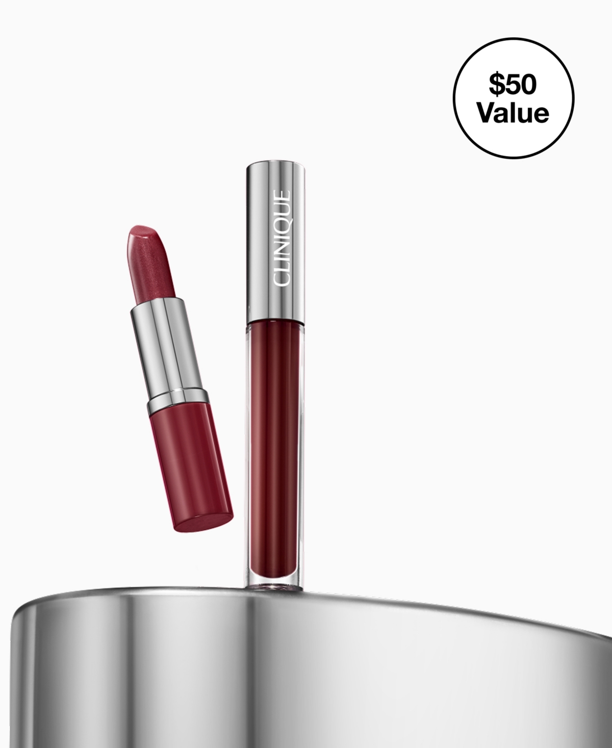 Clinique 2-piece Lip Luxury Lipstick And Lip Gloss Set In Transparent
