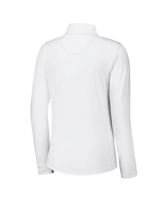 Women's White Kansas City Chiefs Sport Playa Vista IslandZone Quarter-Zip Jacket