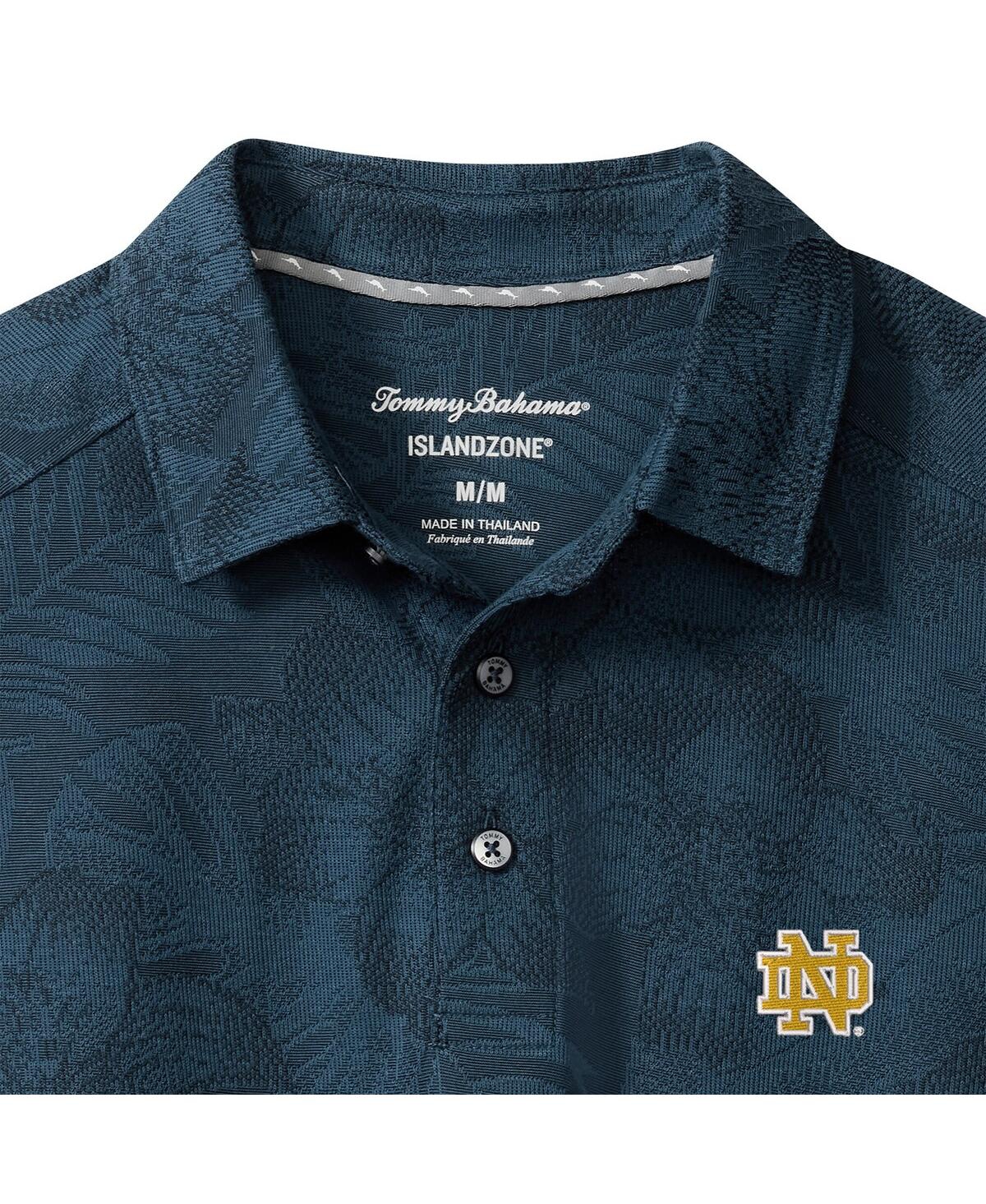 Tommy Bahama Men's Navy Notre Dame Fighting Irish Palm Fresco Hibiscus Islandzone Polo Shirt In Blue